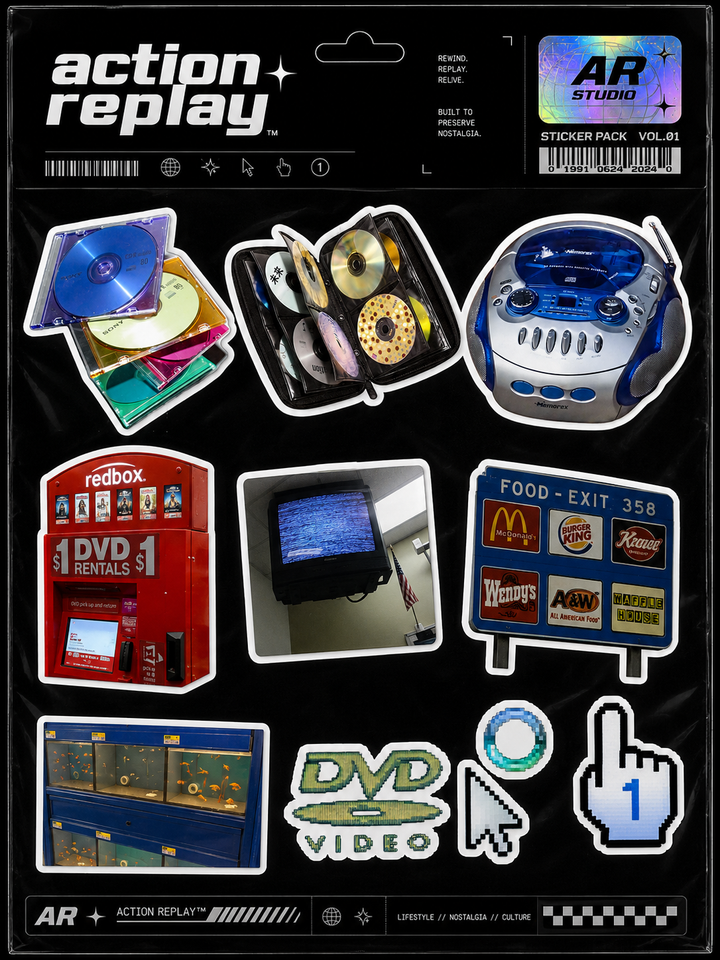 Action Replay Sticker Pack