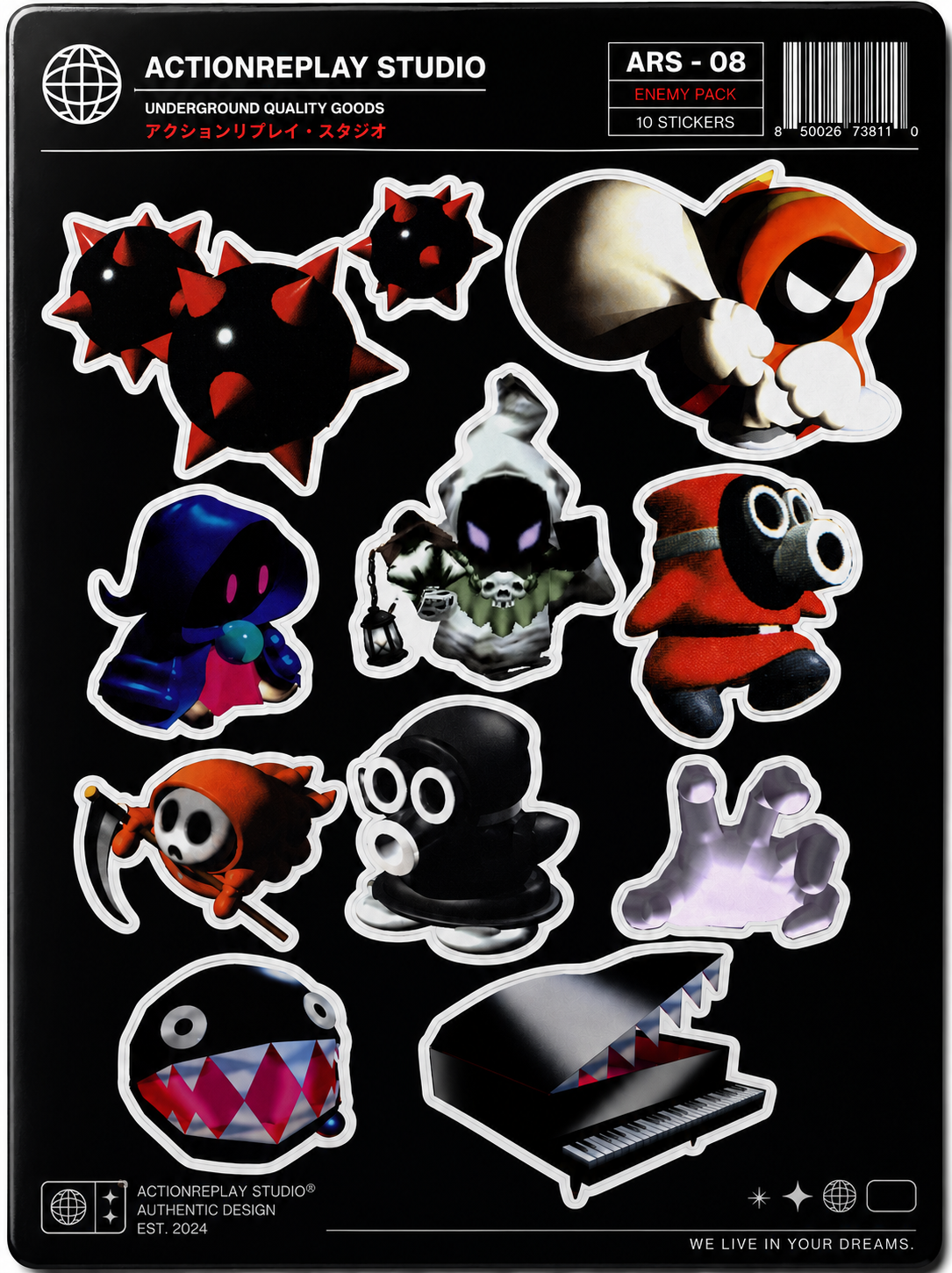 Action Replay Sticker Pack