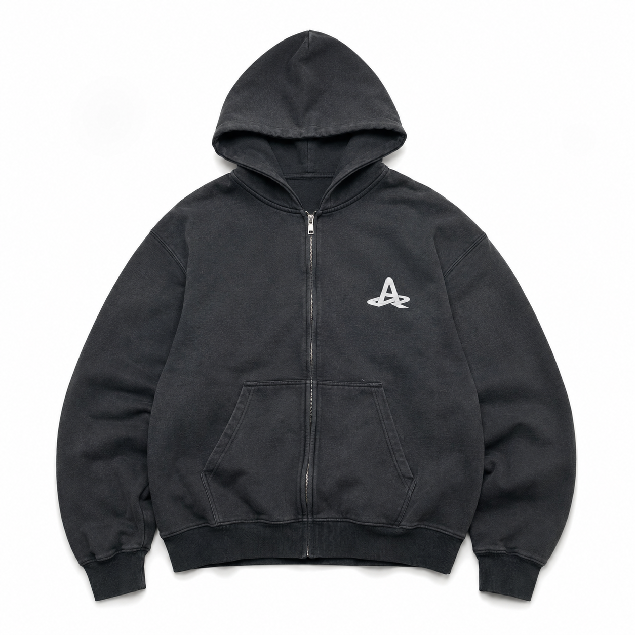 Orbit Logo Zip Hoodie - Black | Action Replay