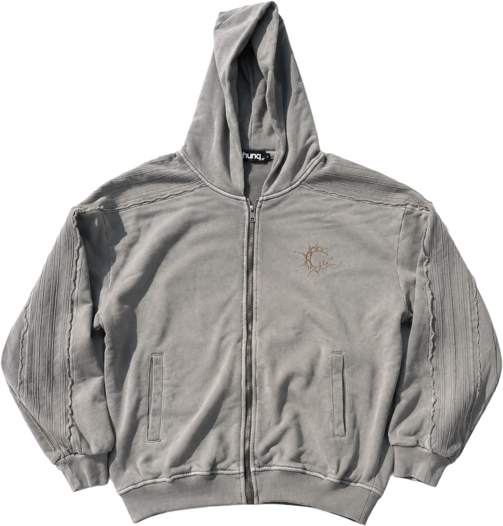 "chunqspike" zip-up hoodie