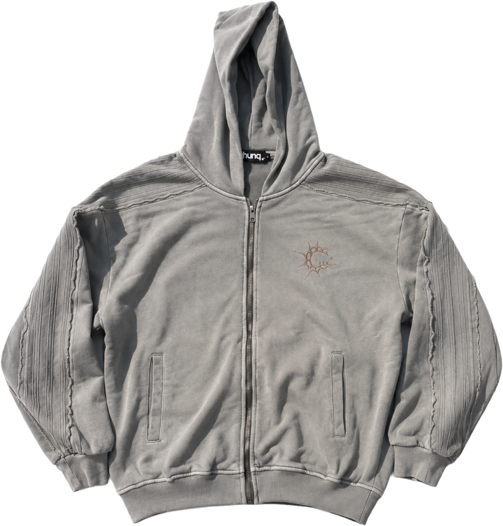 "chunqspike" zip-up hoodie
