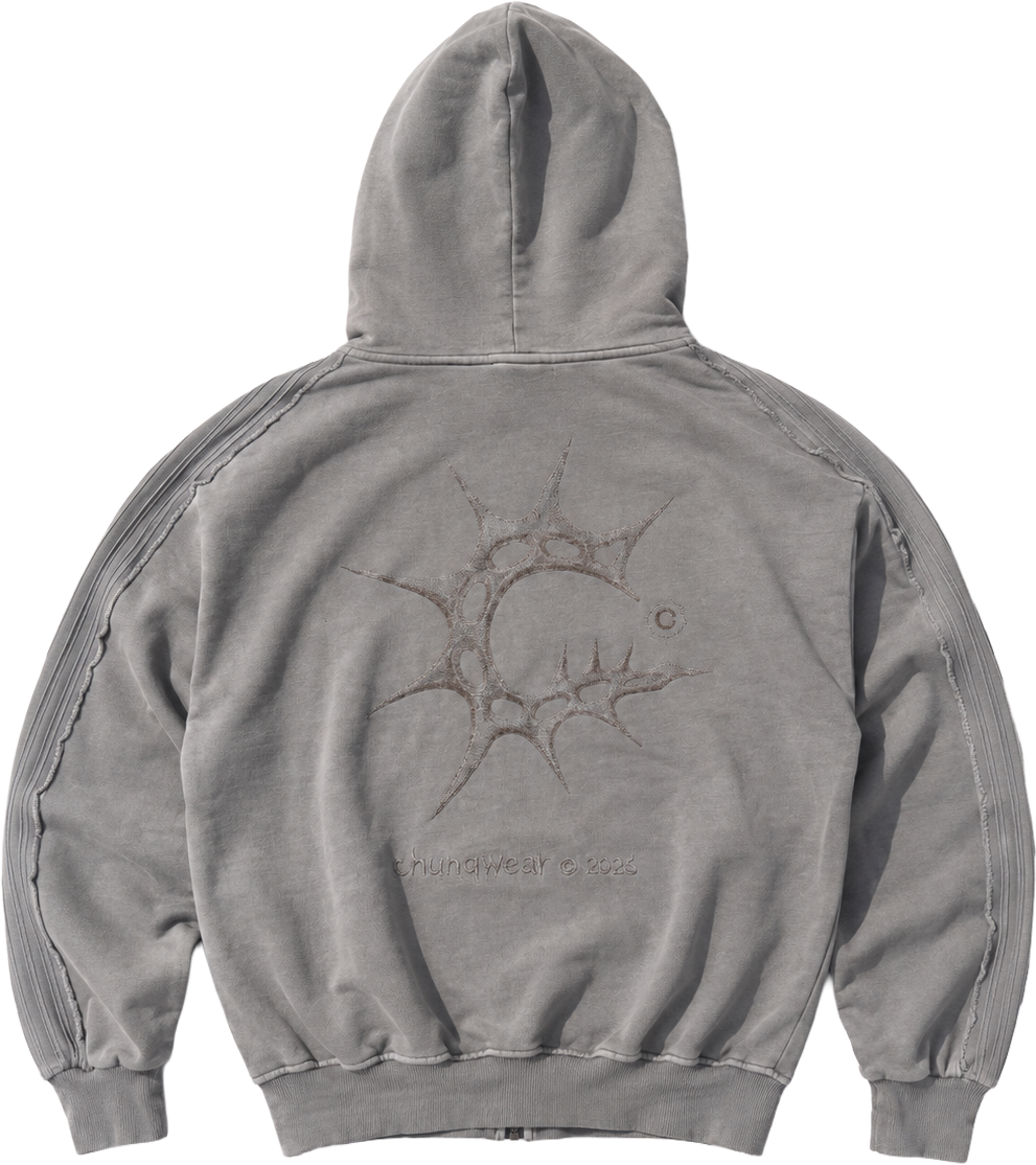 "chunqspike" zip-up hoodie