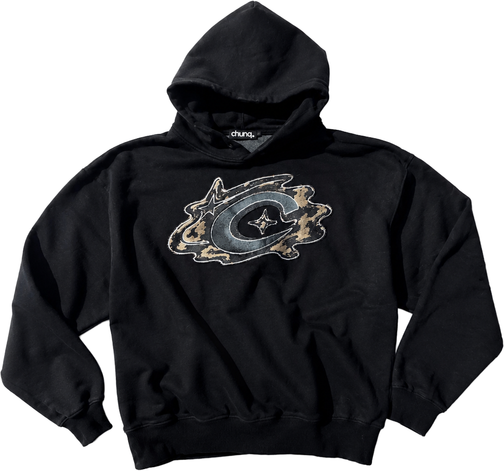 "Cstar" camo-leopard hoodie