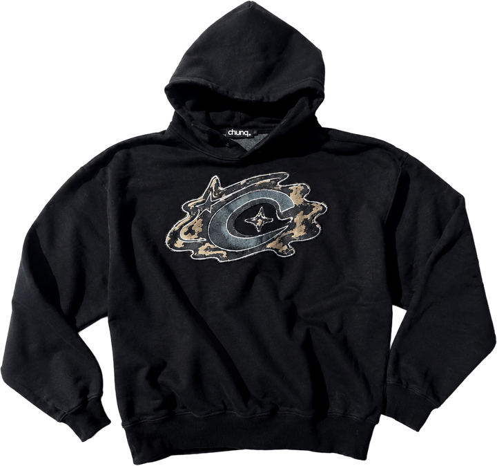 "Cstar" camo-leopard hoodie